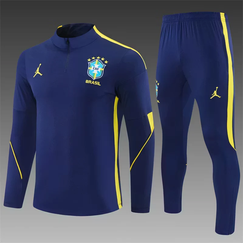 2026-27 Brazil Royal Blue Half-Zip Training Jersey