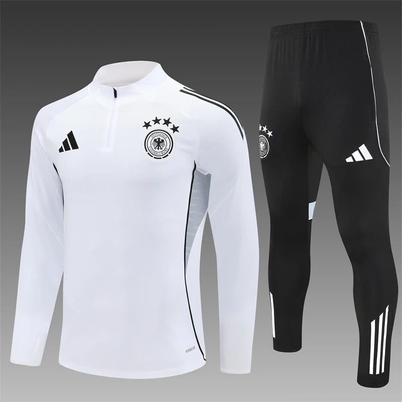 2025-26 Germany White Half-Zip Training Jersey view 3