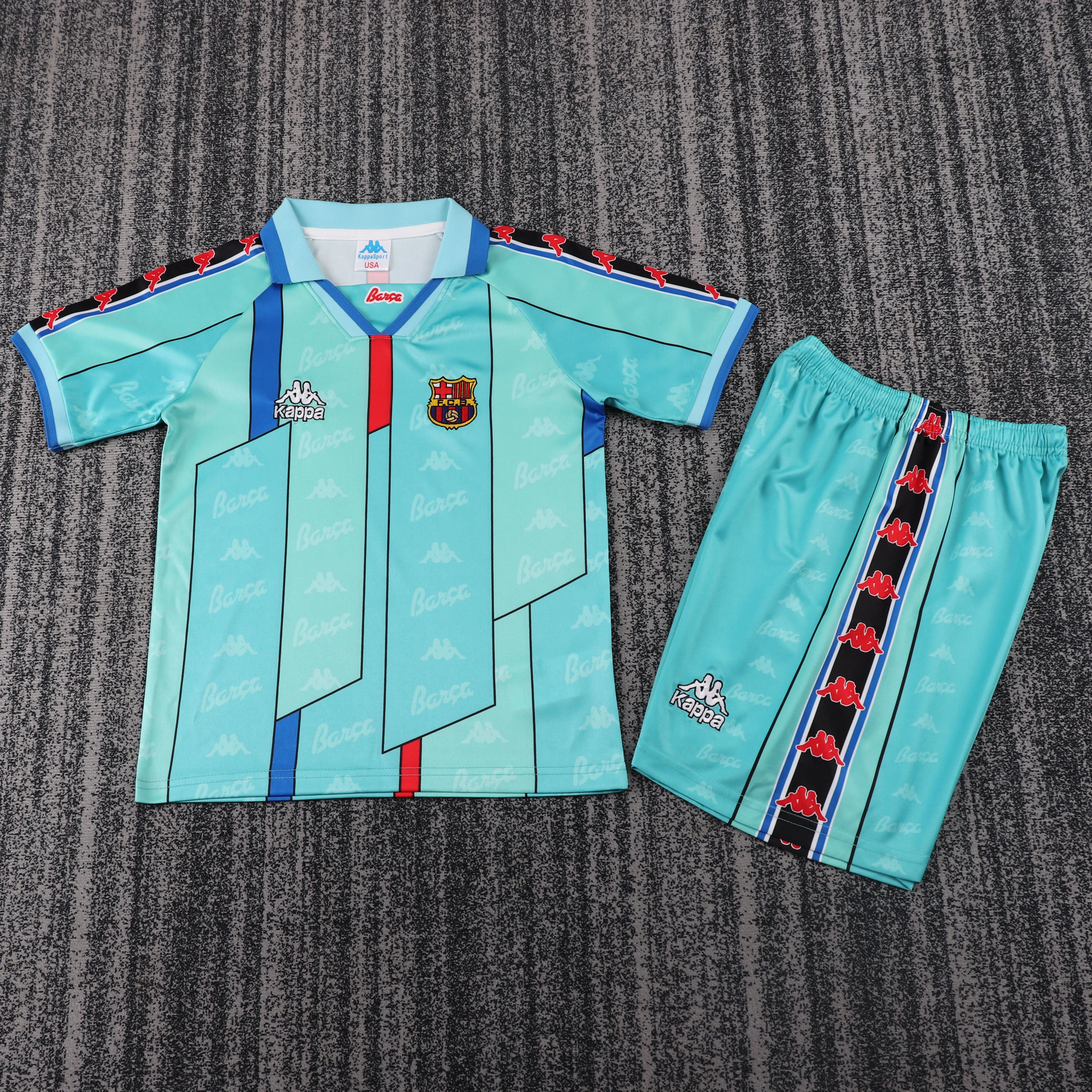 1996-97 Barcelona Away Retro Shirt - Kids Sizes