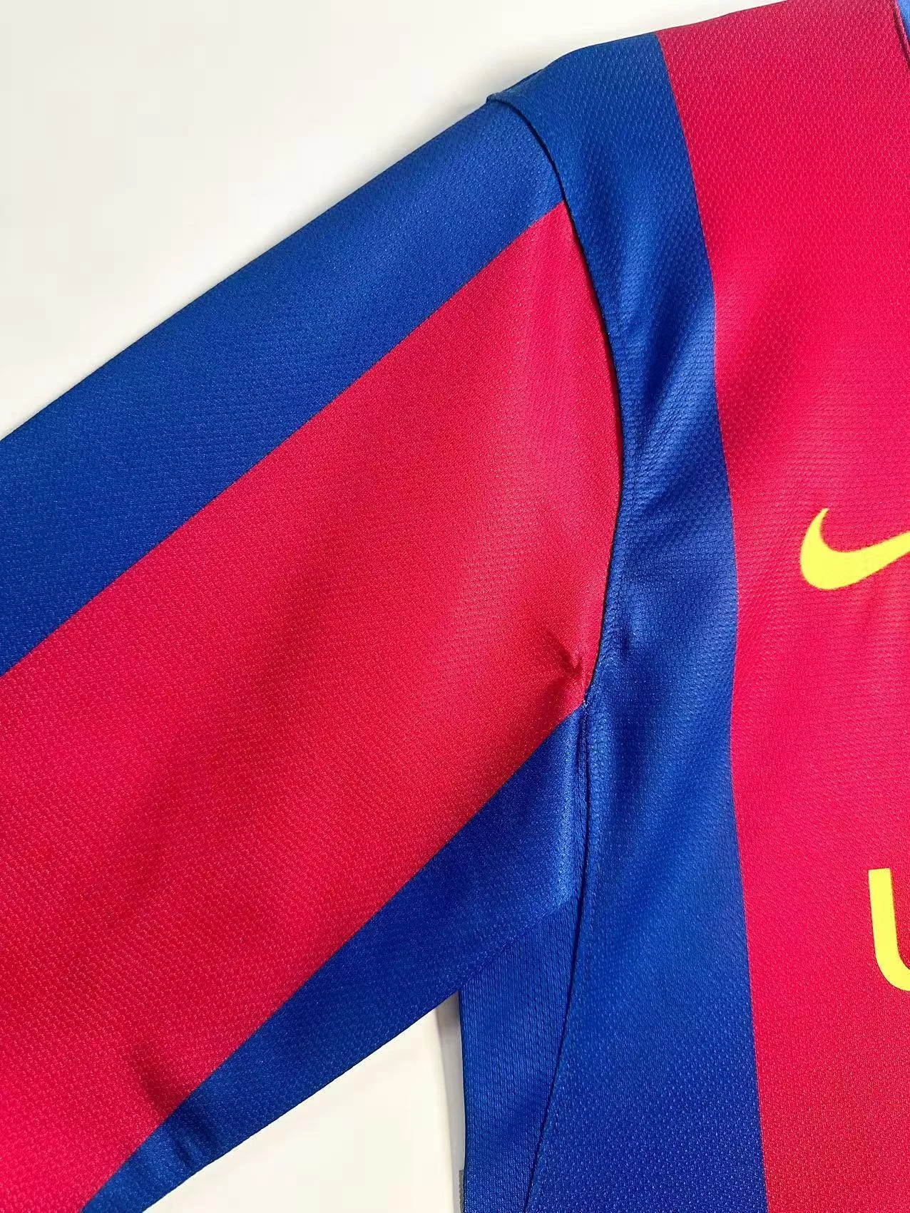 2007-08 Barcelona Home Long-Sleeve Retro Jersey view 10