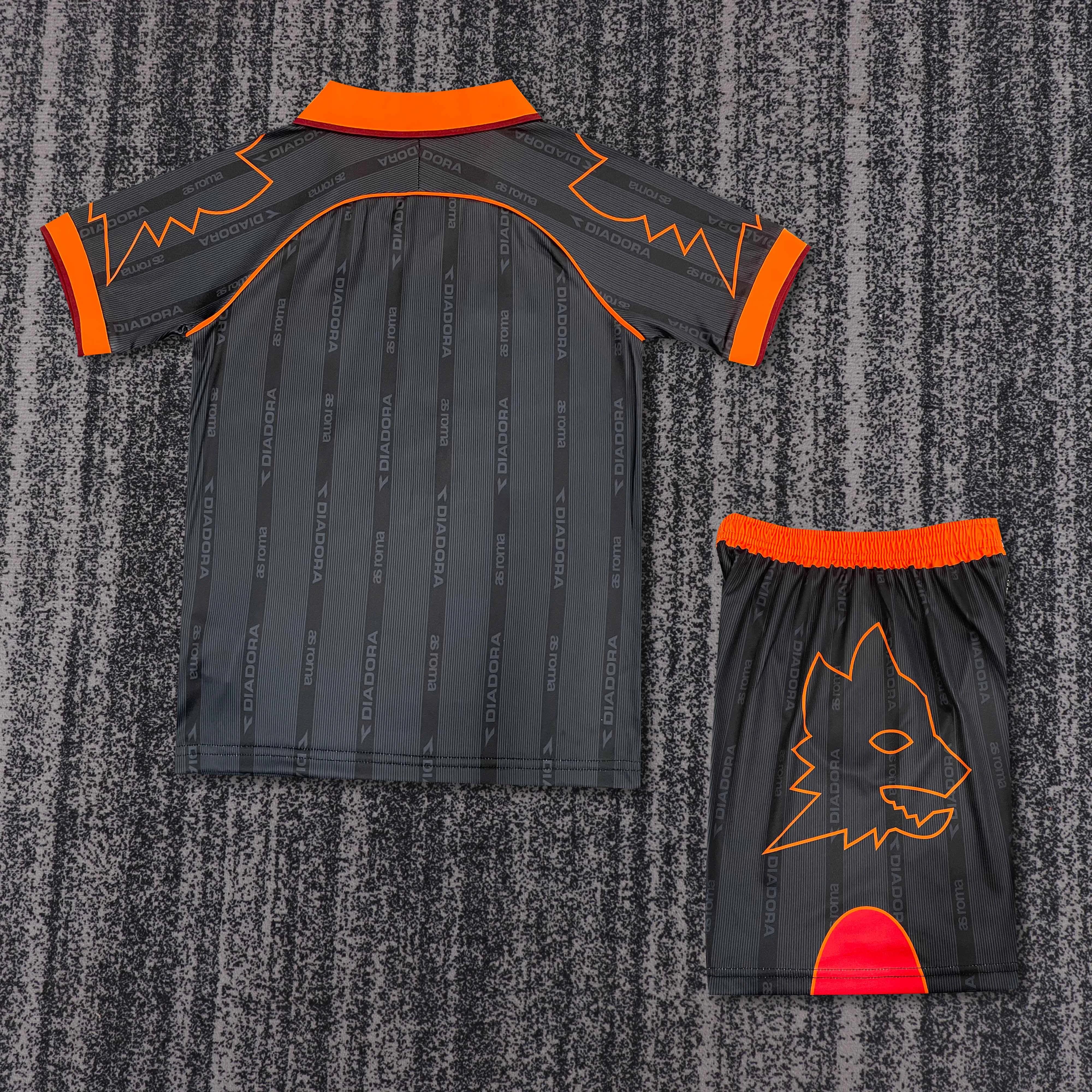 1999-00 Roma Away Retro Shirt - Kids view 2