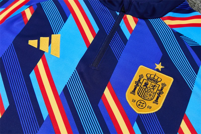 2026-27 Spain Royal Blue Half-Zip Training Jersey view 8