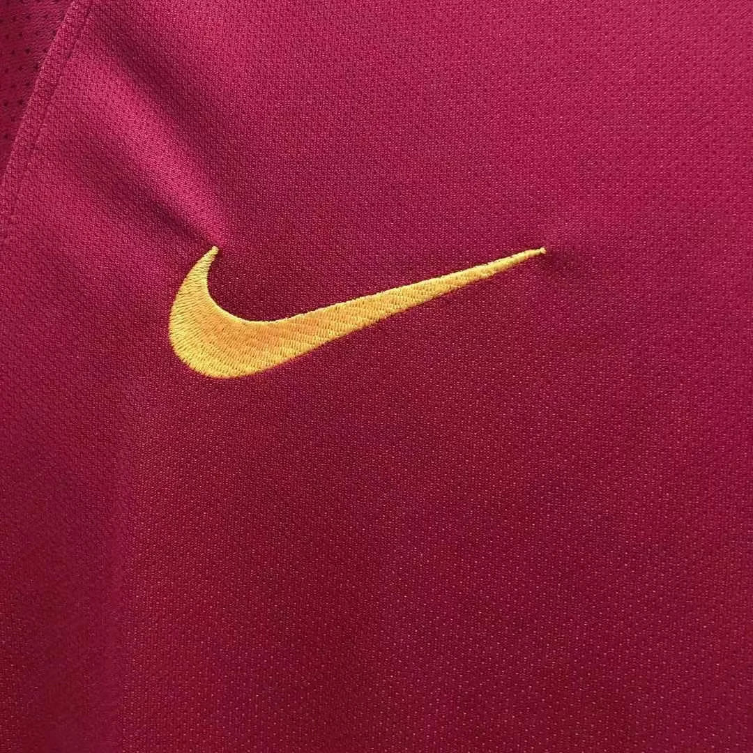 2017-18 Roma Home Retro Jersey view 6