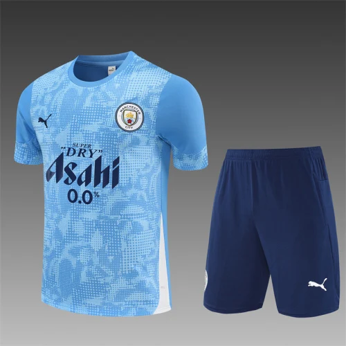 2025-26 Manchester City light blue short-sleeved training jersey