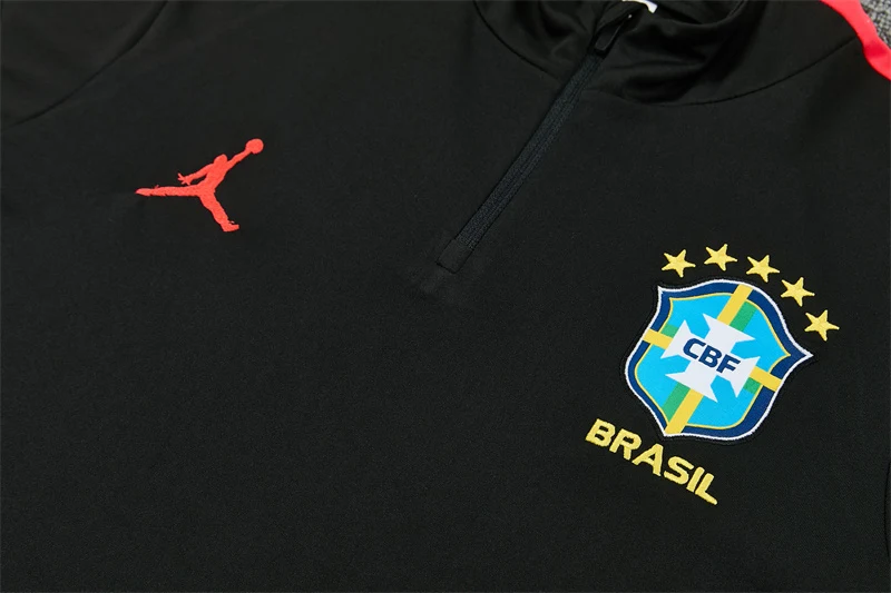 2026-27 Brazil Black Half-Zip Training Jersey view 4