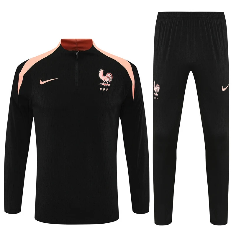 2025-26 France Black Half-Zip Training Jersey view 19
