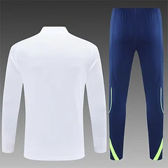 2025-26 Real Madrid White Retro Half-Draw Training Jersey view 2