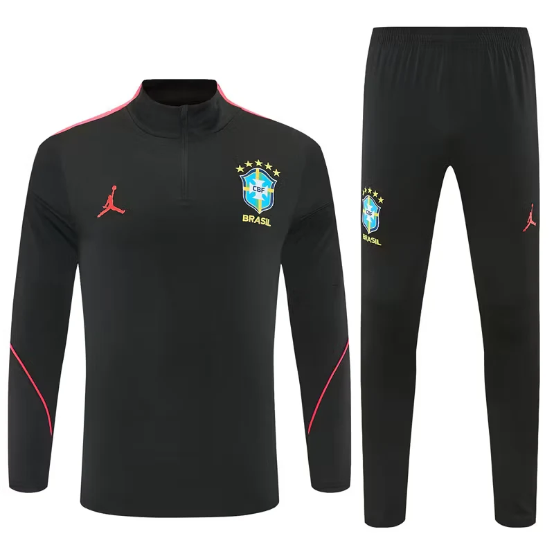 2026-27 Brazil Black Half-Zip Training Jersey view 18