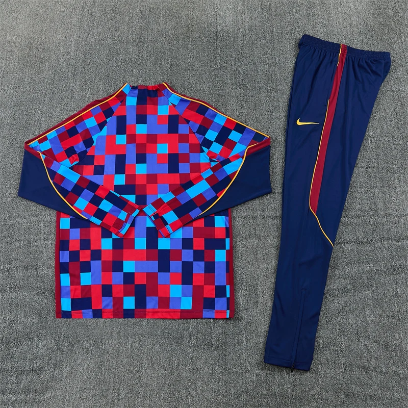 2026-27 Barcelona Red & Blue Half-Zip Training Jersey view 12