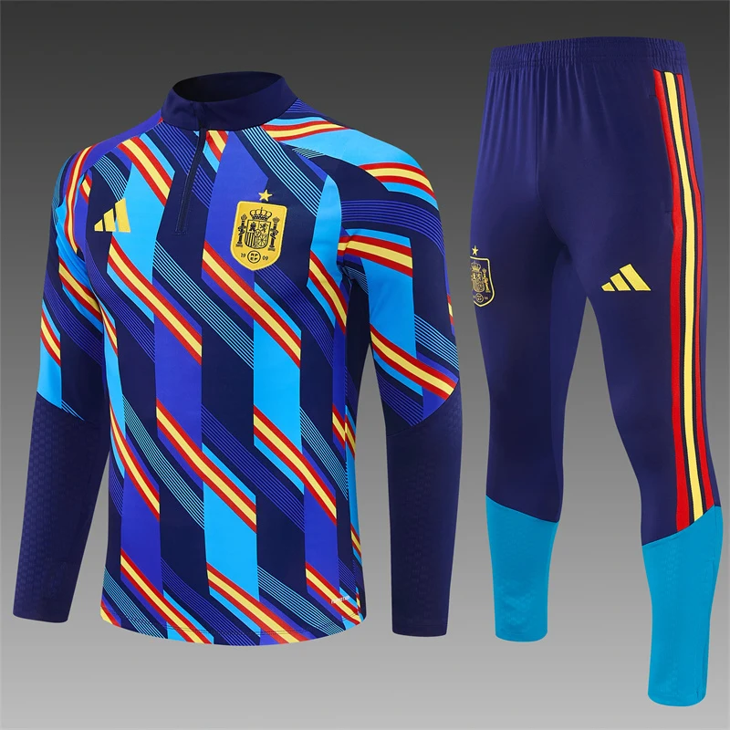 2026-27 Spain Royal Blue Half-Zip Training Jersey