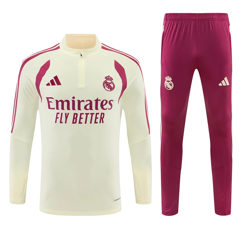 2026-27 Real Madrid Beige Half-Zip Training Jersey view 21