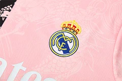 2025-26 Real Madrid black and pink short-sleeved training jersey view 12