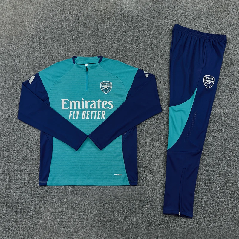 2025-26 Arsenal Green Half-Zip Training Jersey view 10