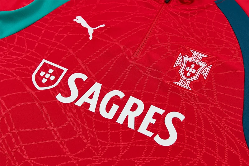 2026-27 Portugal Red Half-Zip Training Jersey view 6