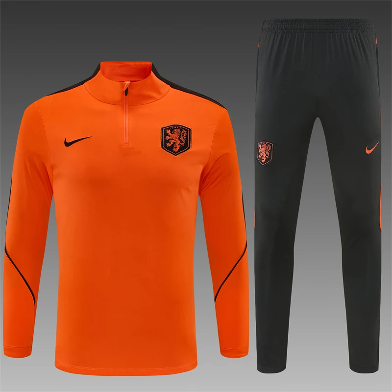 2026-27 Netherlands Royal Orange Half-Zip Training Jersey view 3