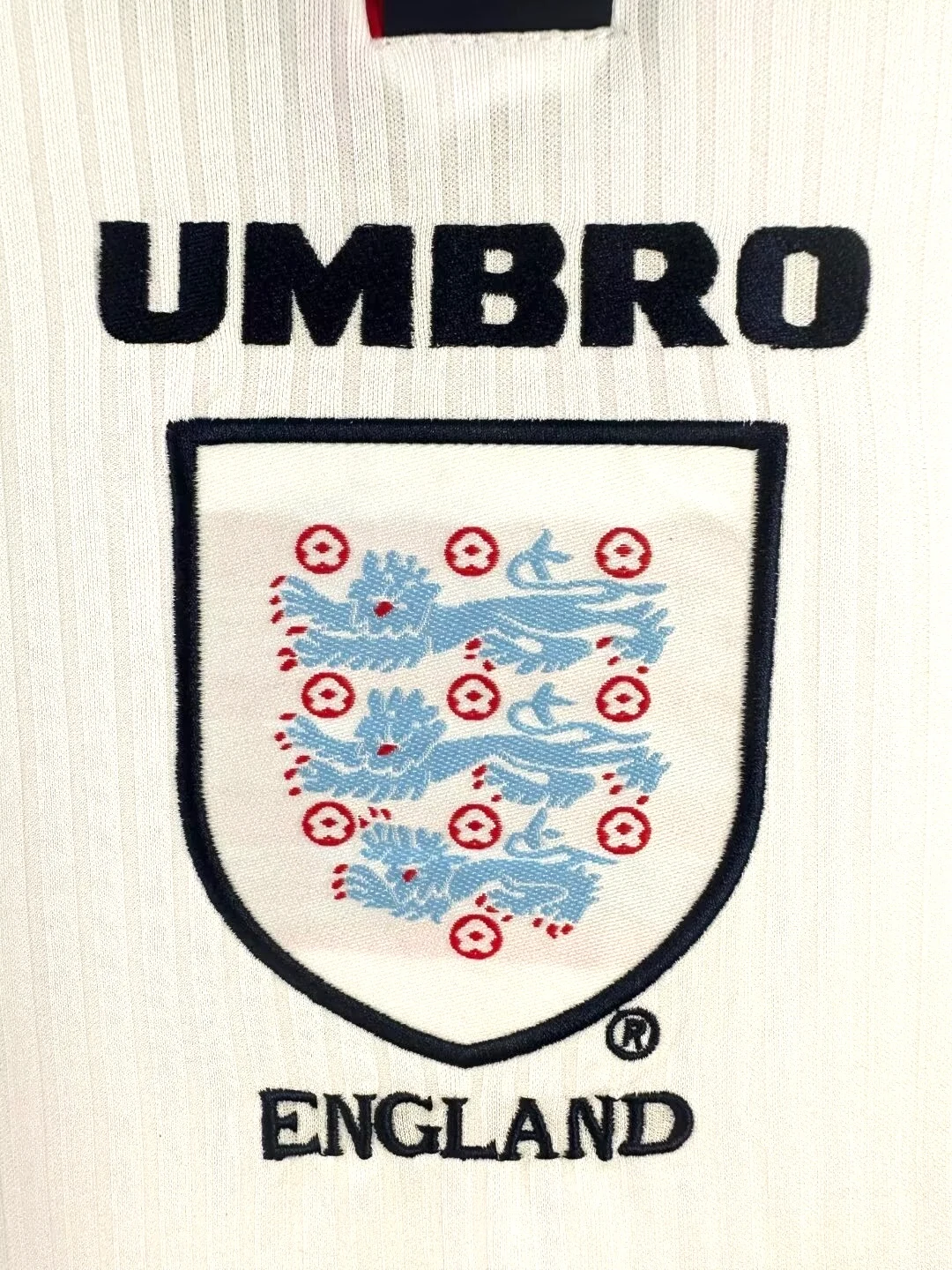 1998 England Home Long Sleeve Retro Jersey view 6