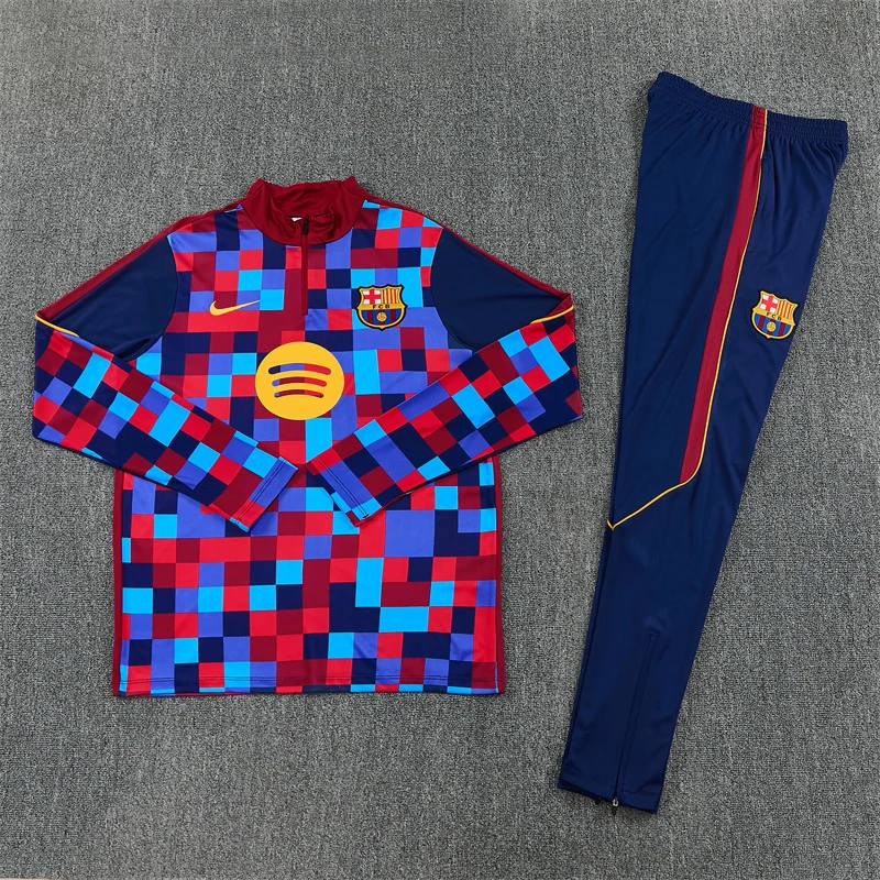 2026-27 Barcelona Red & Blue Half-Zip Training Jersey view 11
