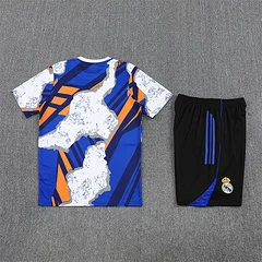 2025-26 Real Madrid yellow blue short sleeve training jersey view 13