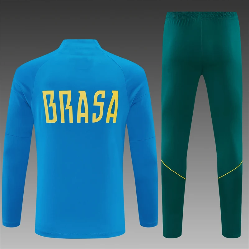 2026-27 Brazil Lake Blue Half-Zip Training Jersey view 2