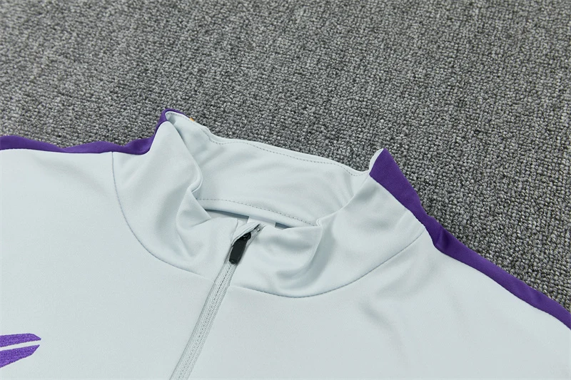 2026-27 Barcelona Red and Light Grey Half-Zip Training Jersey view 8