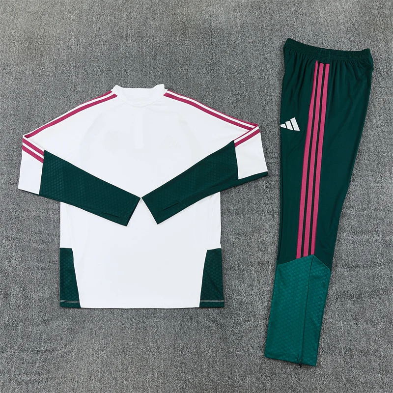 2026-27 Real Madrid White & Green Half-Zip Training Jersey view 13