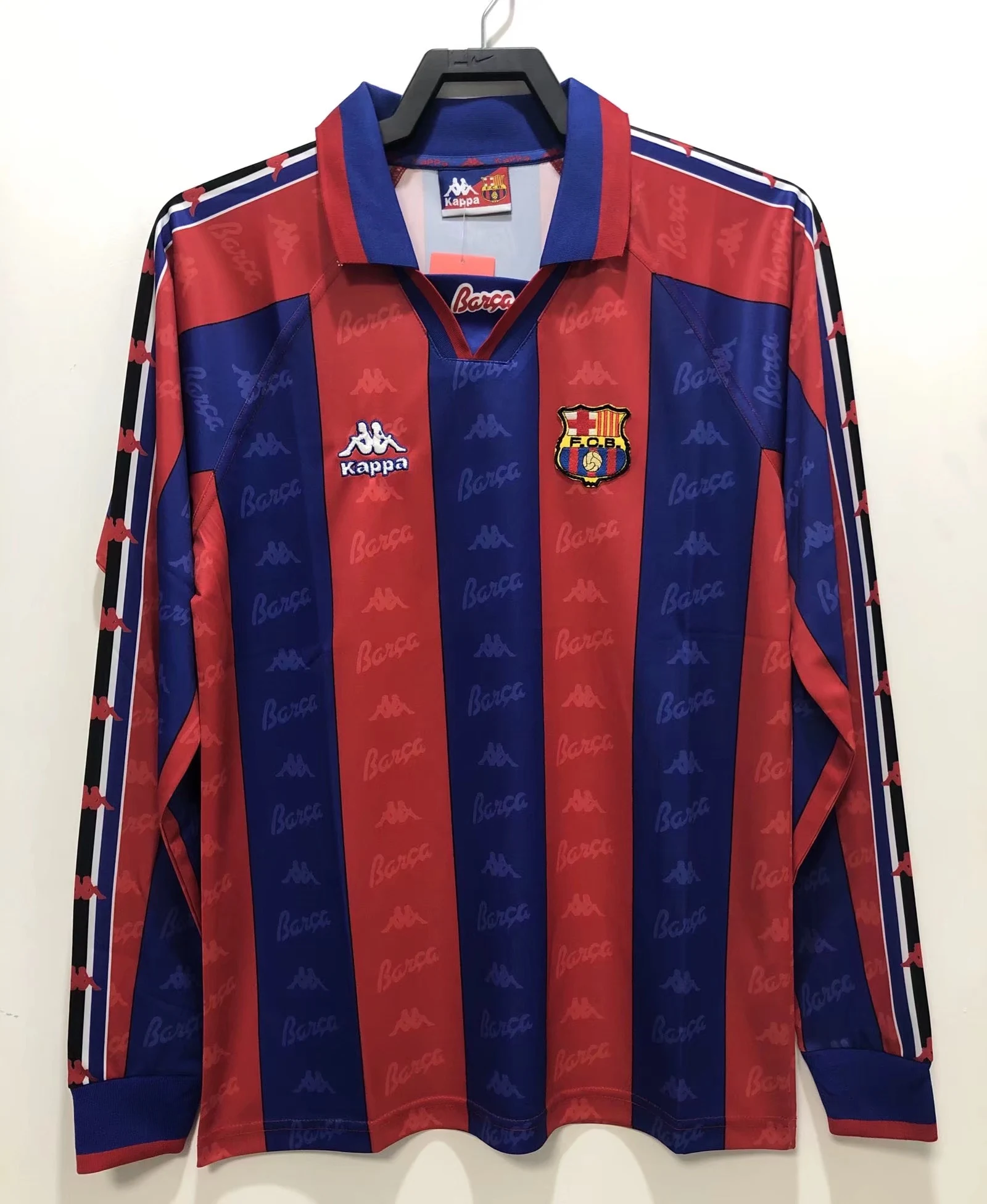 1996-97 Barcelona Home Long Sleeve Retro Jersey