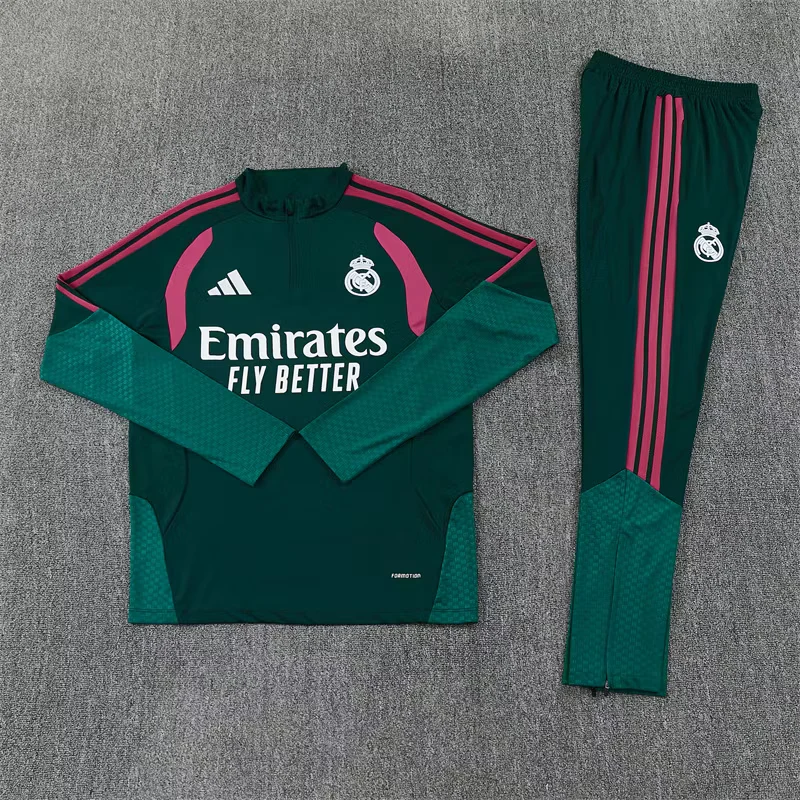 2026-27 Real Madrid Dark Green Half-Zip Training Jersey view 20