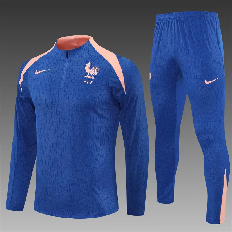 2025-26 France Blue Half-Zip Training Jersey