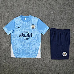 2025-26 Manchester City light blue short-sleeved training jersey view 16