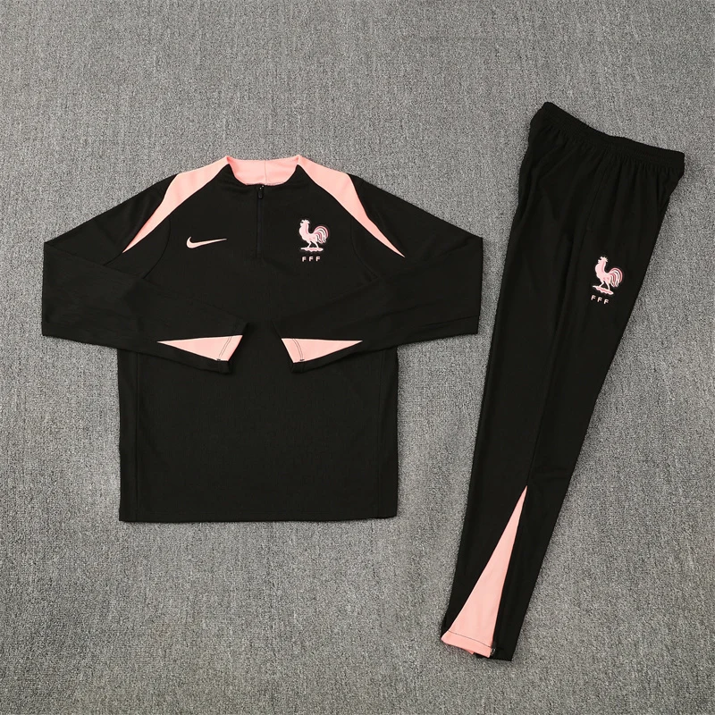 2025-26 France Black Half-Zip Training Jersey view 20