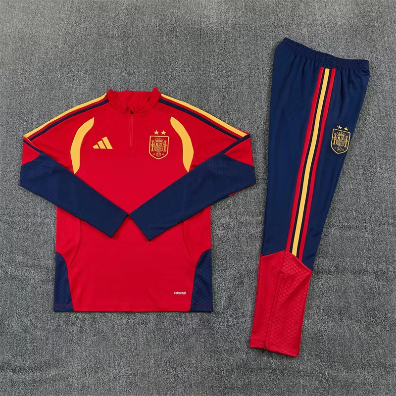 2026-27 Spain Red Half-Zip Training Jersey (Two Stars) view 16