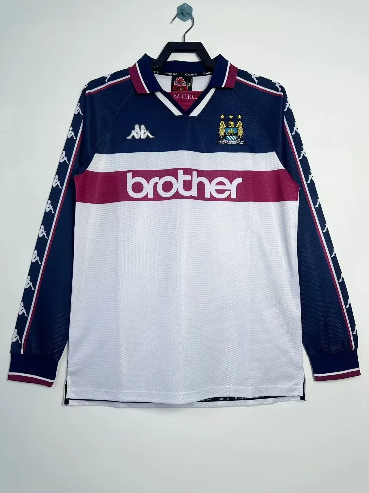 1997-98 Manchester City Away Retro Long-Sleeve Jersey