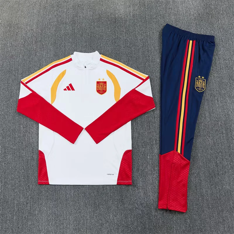 2026-27 Spain White Half-Zip Training Jersey (Two Stars) view 14