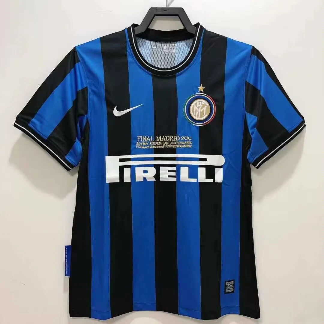 2010 Inter Milan home blue and black retro jersey