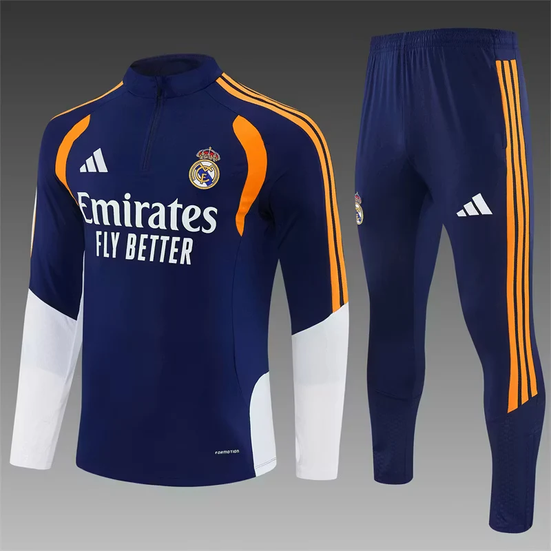 2026-27 Real Madrid Royal Blue Half-Zip Training Jersey