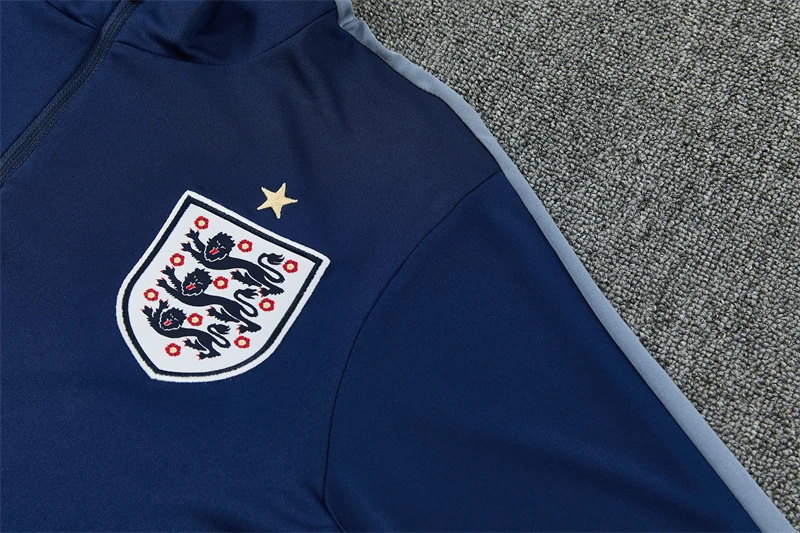 2026-27 England Royal Blue Half-Zip Training Jersey view 6