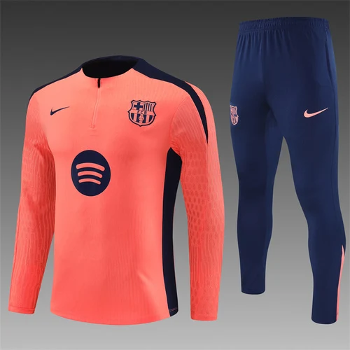 2025-26 Barcelona Orange Pink Half-Pack Training Jersey