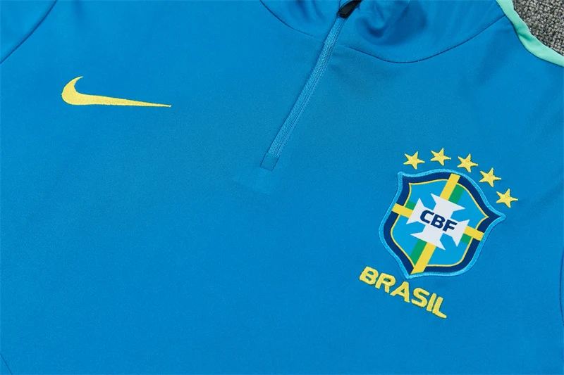 2026-27 Brazil Lake Blue Half-Zip Training Jersey view 11
