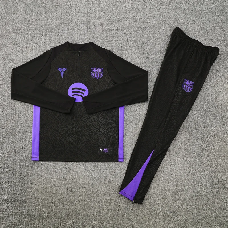 2025-26 Barcelona Black Half-Zip Training Jersey view 17