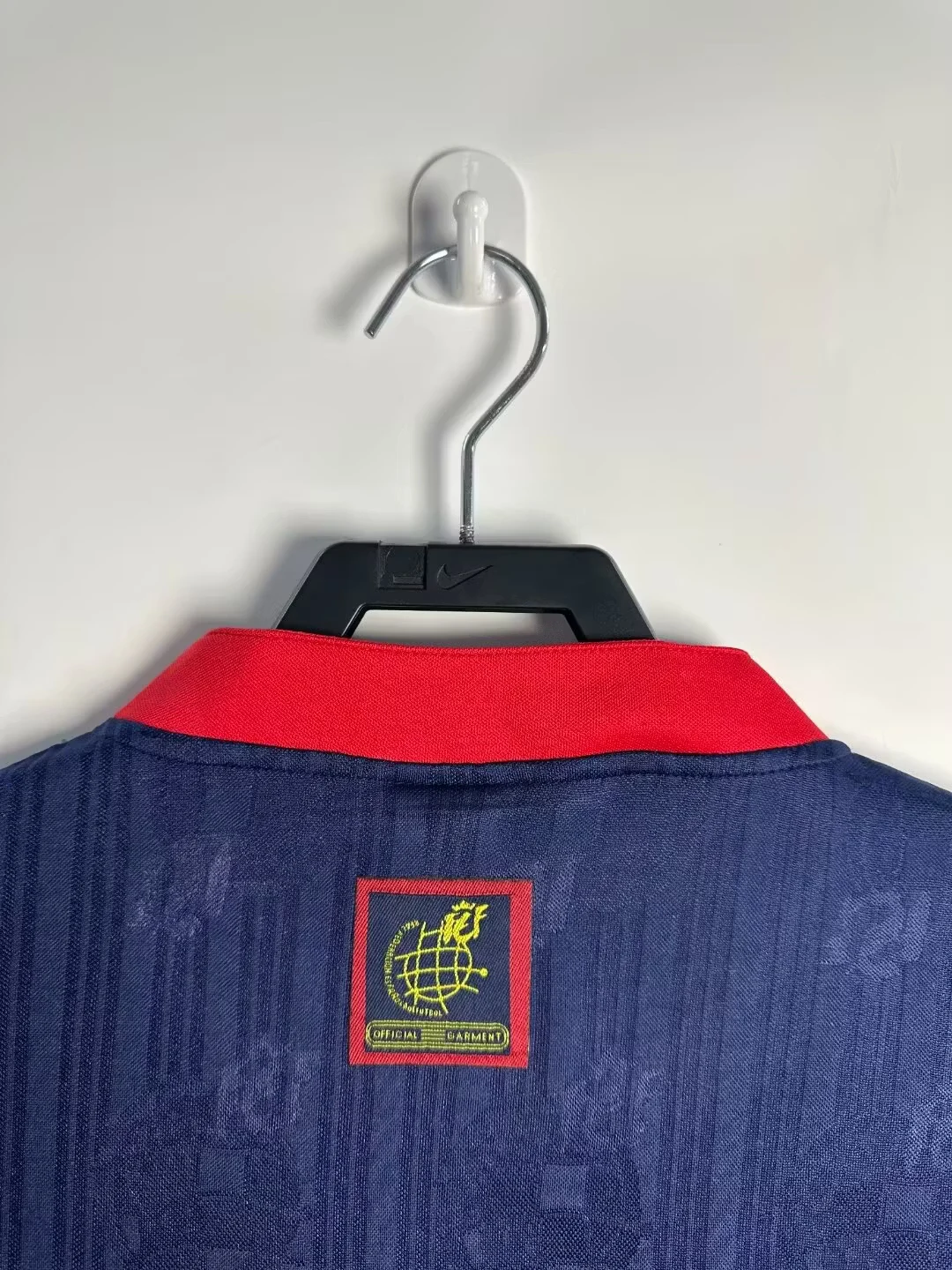 1996 Spain Away Jacquard Retro Jersey view 6