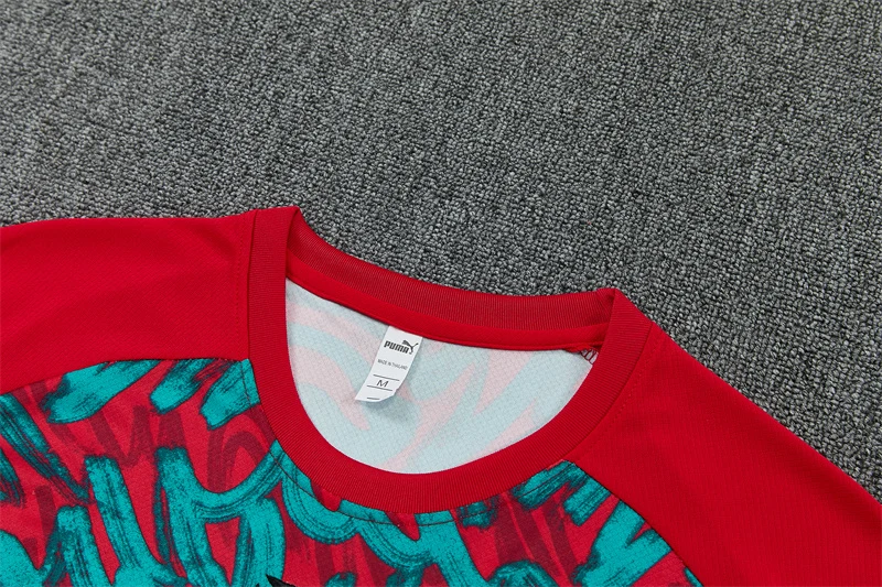 2026-27 Portugal Team Dark Red & Green Short-Sleeve Training Jersey view 4