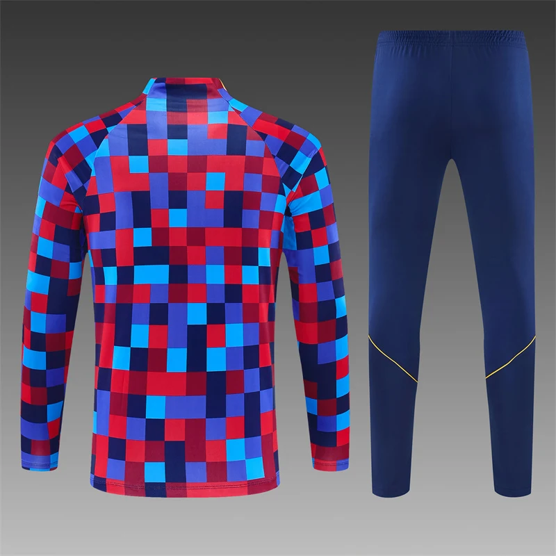 2026-27 Barcelona Red & Blue Half-Zip Training Jersey view 2
