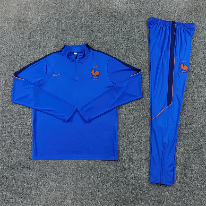 2026-27 France Blue Half-Zip Training Jersey view 16
