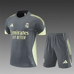 2025-26 Real Madrid dark grey short-sleeved training jersey