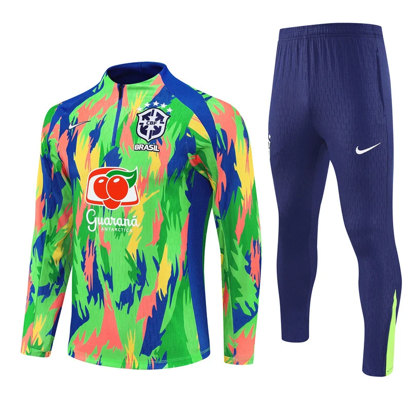2025-26 Brazil Teal Half-Zip Training Jersey view 19