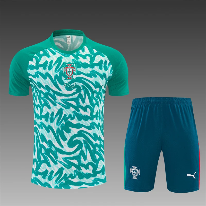 2026-27 Portugal Team Dark Green Short-Sleeve Training Jersey view 12