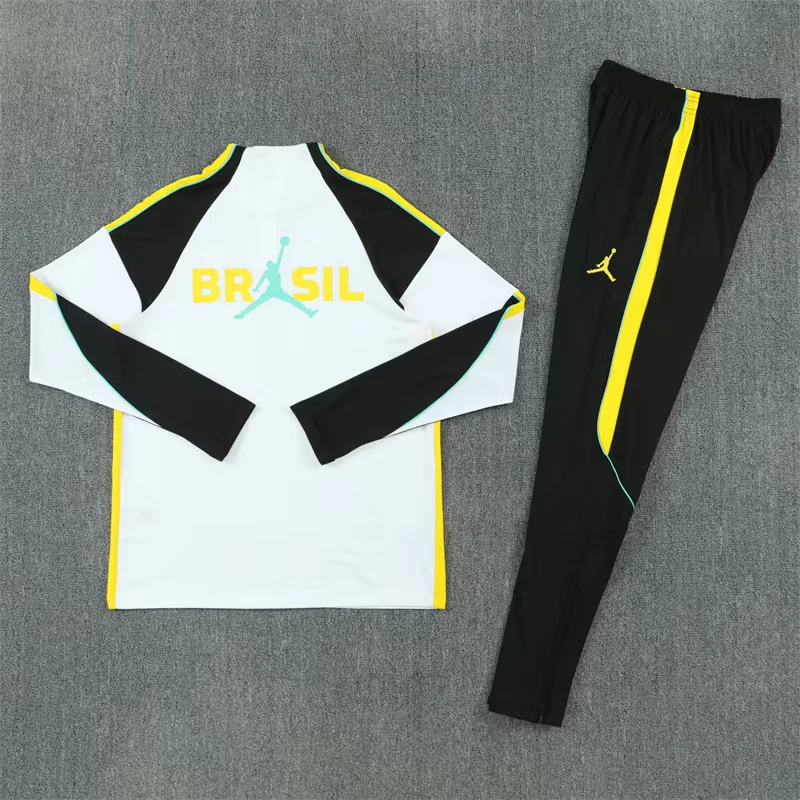 2026-27 Brazil Jordan White Half-Zip Training Jersey view 14