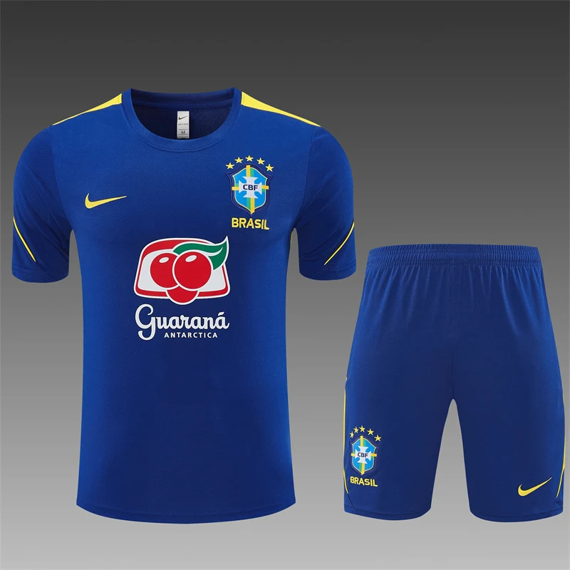 2026-27 Brazil Royal Blue Short-Sleeve Training Jersey view 3