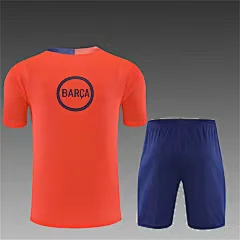 2025-26 Barcelona Orange T90 Short Sleeve Training Jersey view 2