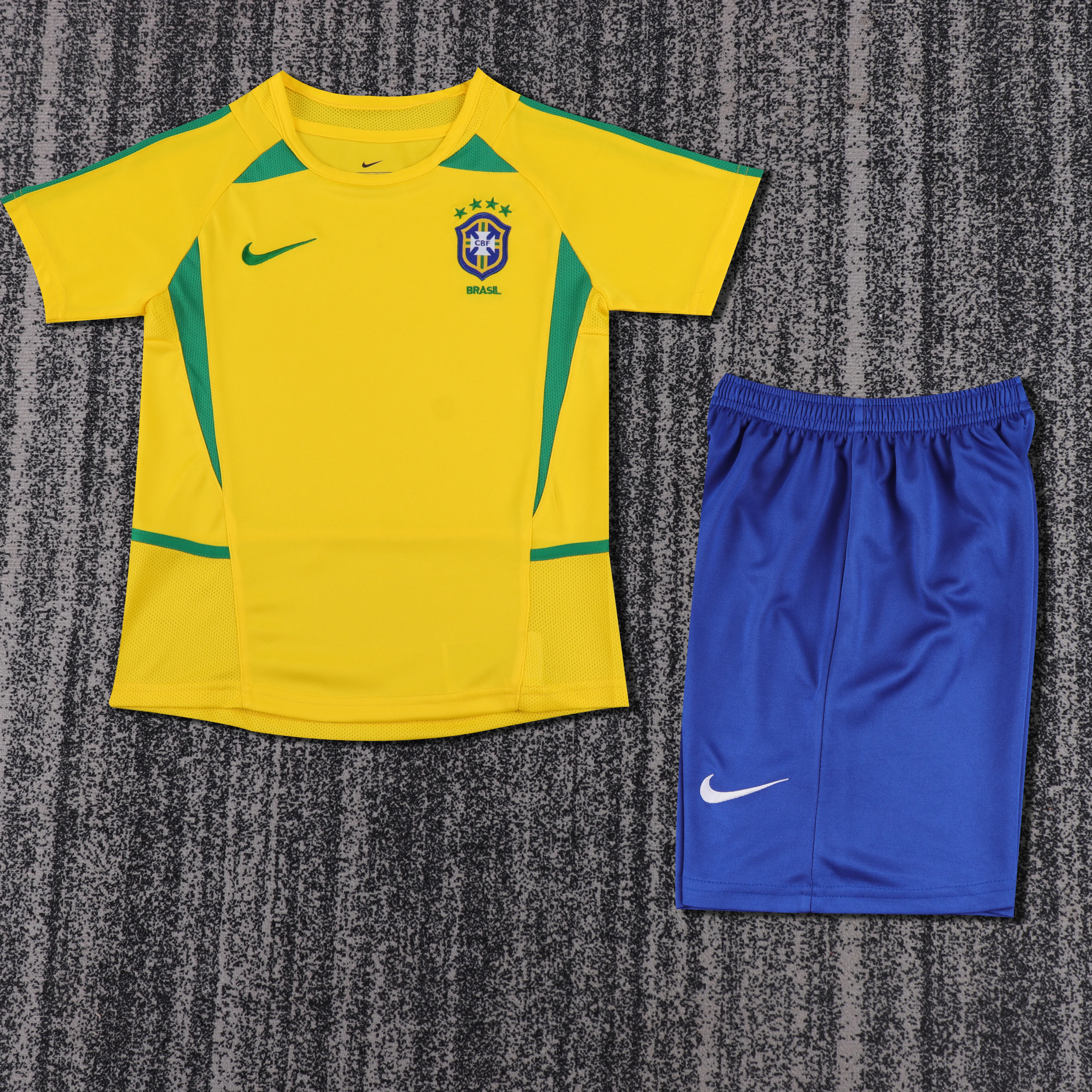 2002 Brazil Home Retro Shirt - Kids